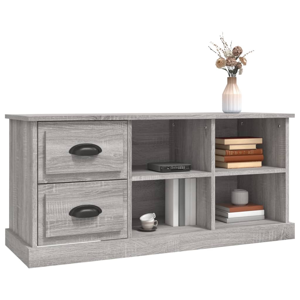 vidaXL Szafka pod TV, szary dąb sonoma, 102x35,5x47,5 cm