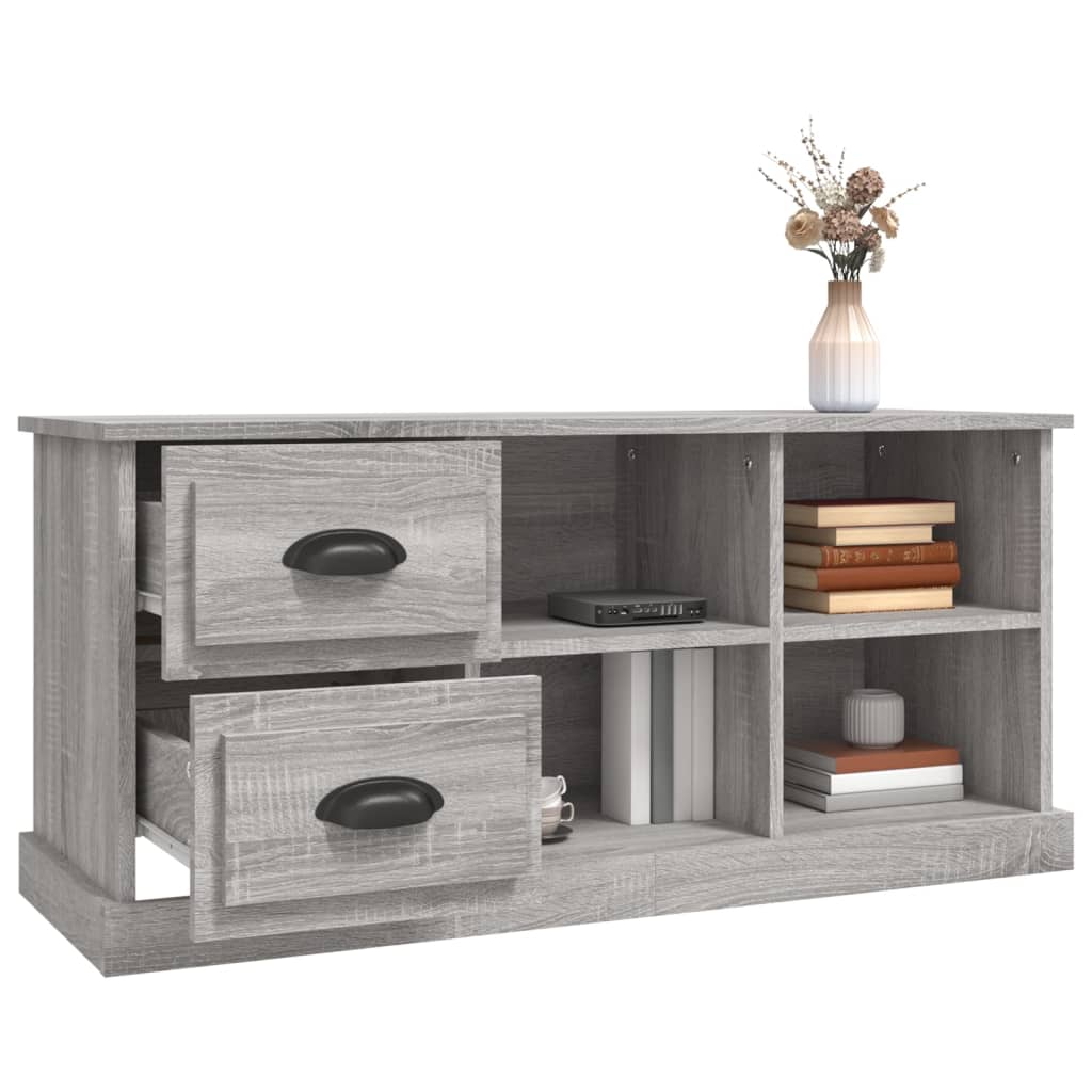 vidaXL Szafka pod TV, szary dąb sonoma, 102x35,5x47,5 cm