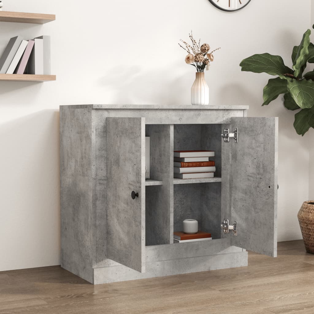 vidaXL Szafka, szarość betonu, 70x35,5x67,5cm, materiał drewnopochodny