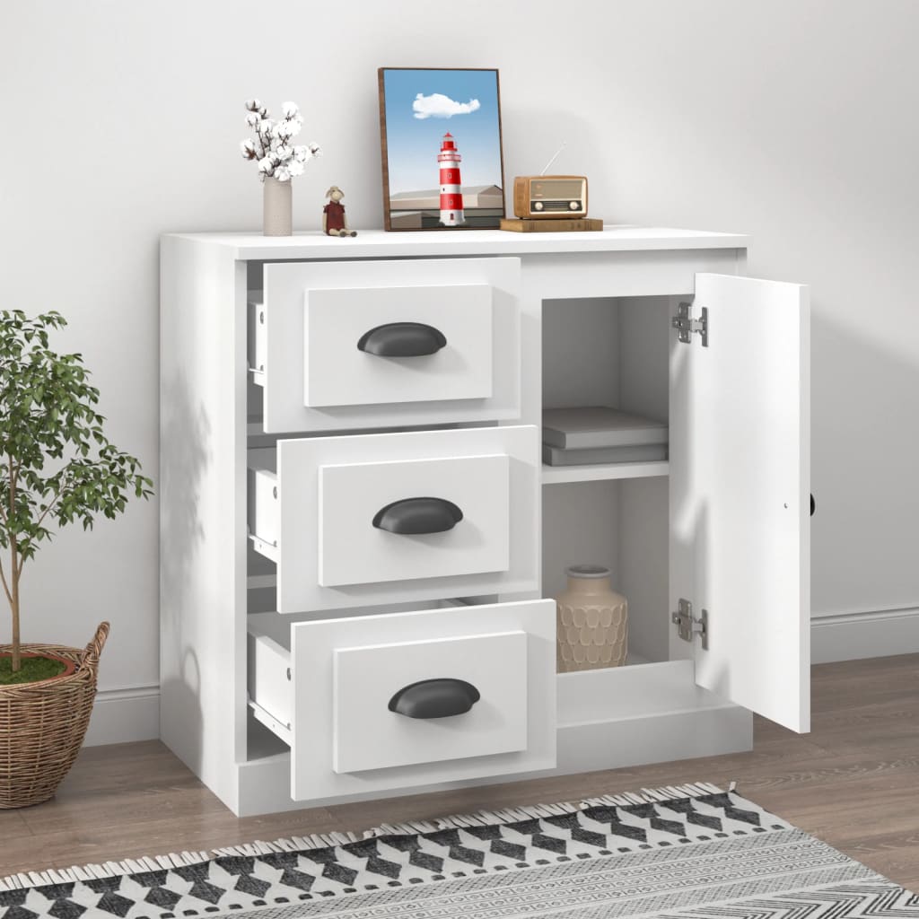 vidaXL Szafka, biała, 70x35,5x67,5 cm, materiał drewnopochodny