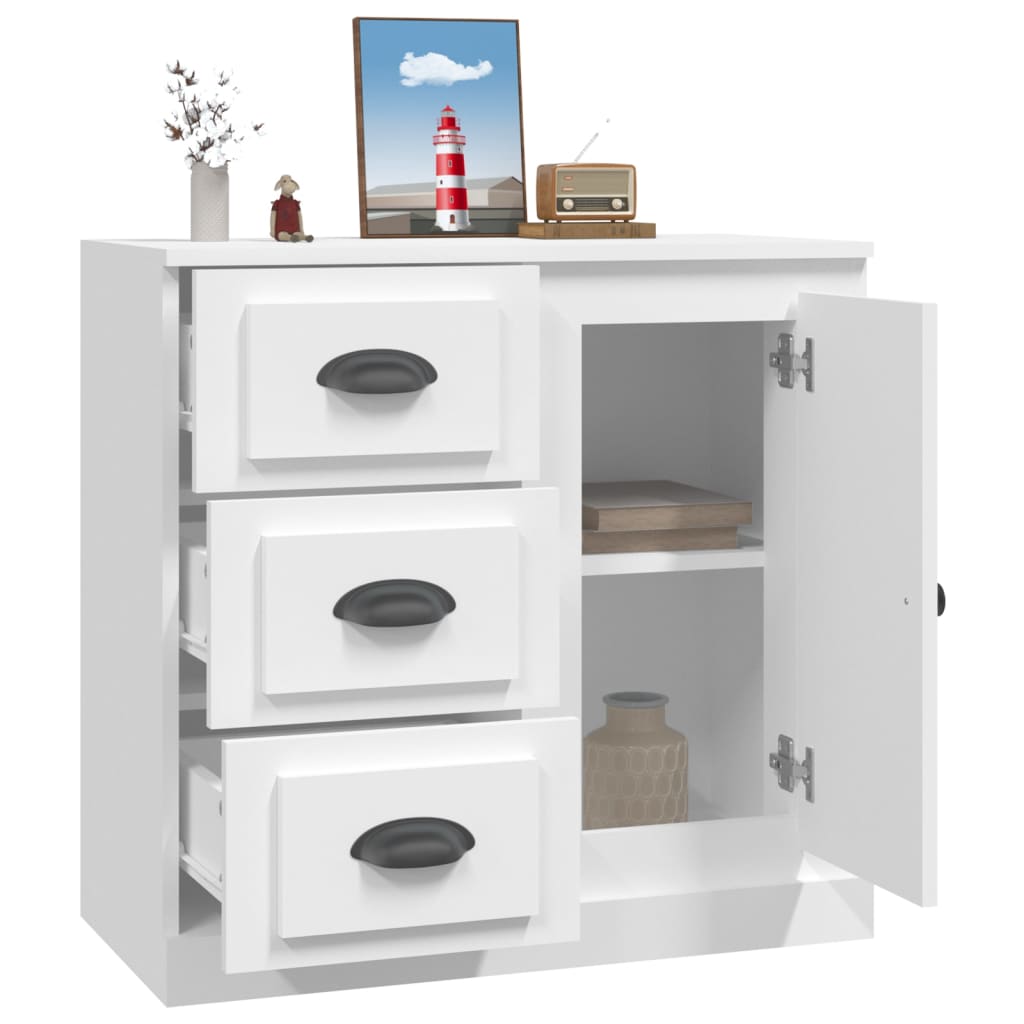 vidaXL Szafka, biała, 70x35,5x67,5 cm, materiał drewnopochodny