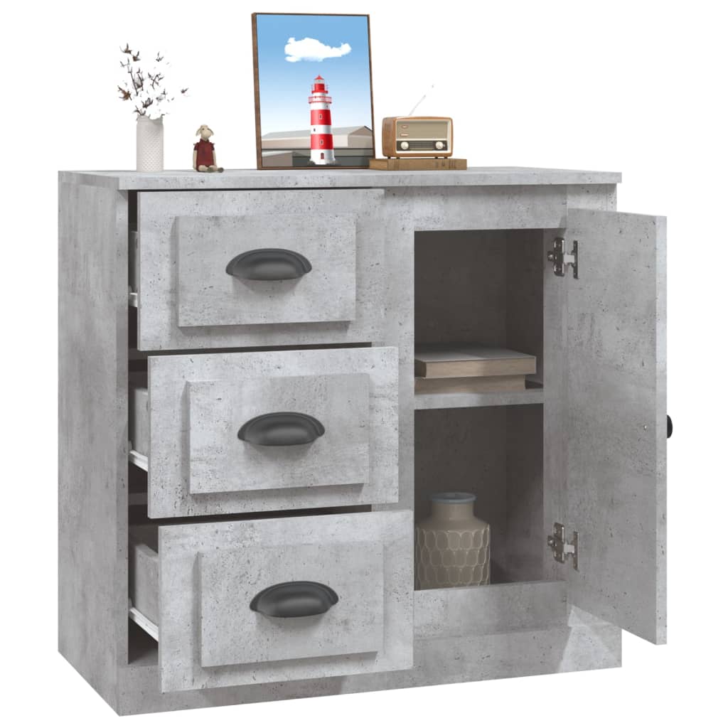 vidaXL Szafka, szarość betonu, 70x35,5x67,5cm, materiał drewnopochodny