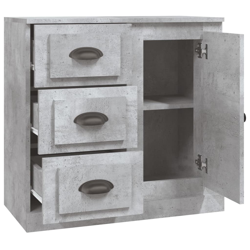vidaXL Szafka, szarość betonu, 70x35,5x67,5cm, materiał drewnopochodny