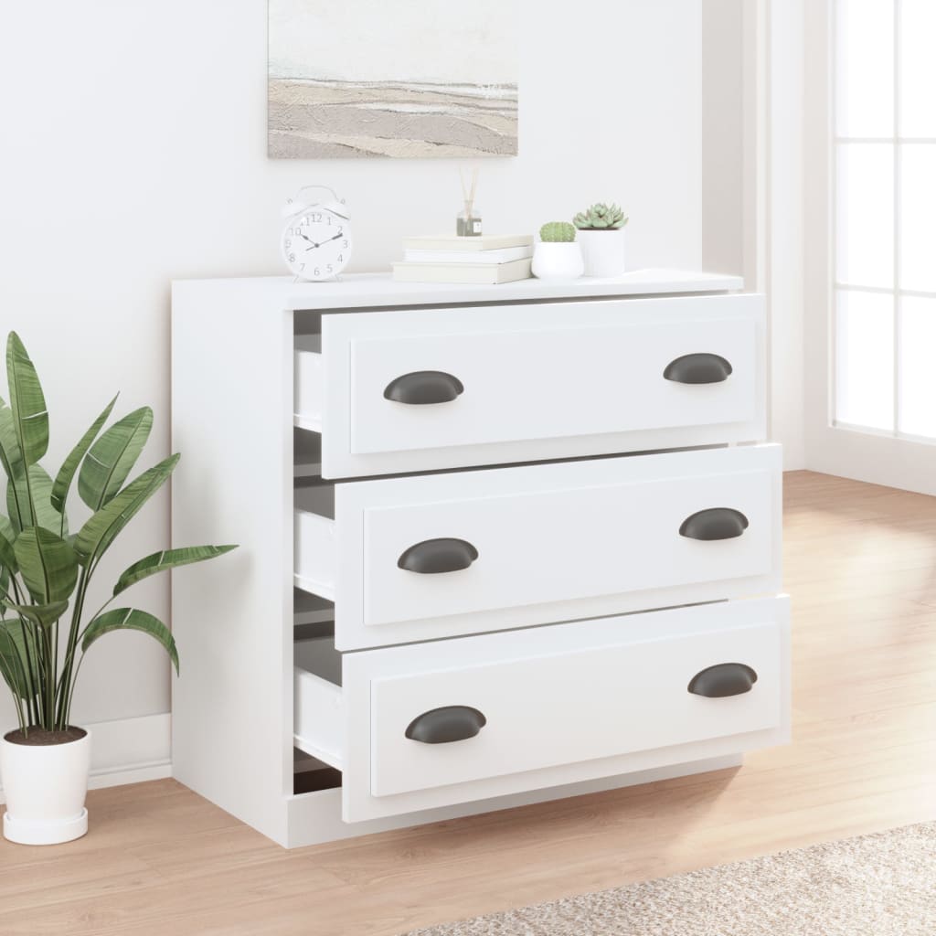 vidaXL Szafka, biała, 70x35,5x67,5 cm, materiał drewnopochodny