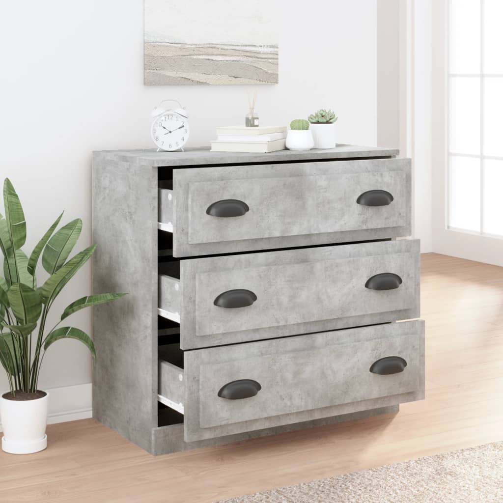 vidaXL Szafka, szarość betonu, 70x35,5x67,5cm, materiał drewnopochodny