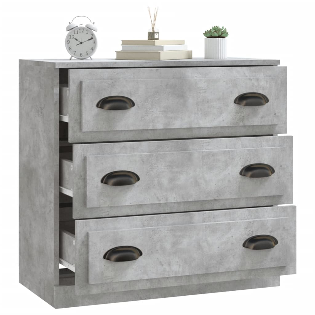 vidaXL Szafka, szarość betonu, 70x35,5x67,5cm, materiał drewnopochodny