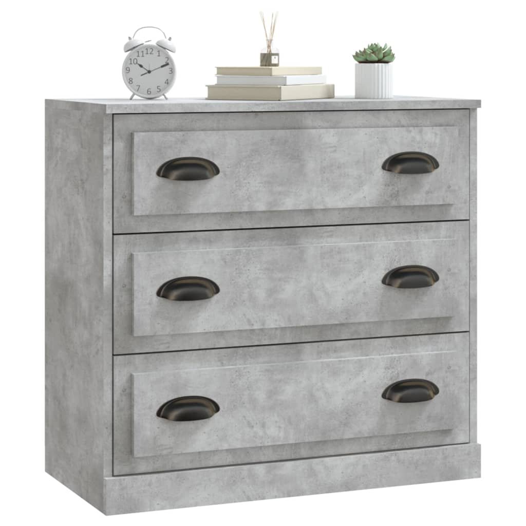 vidaXL Szafka, szarość betonu, 70x35,5x67,5cm, materiał drewnopochodny