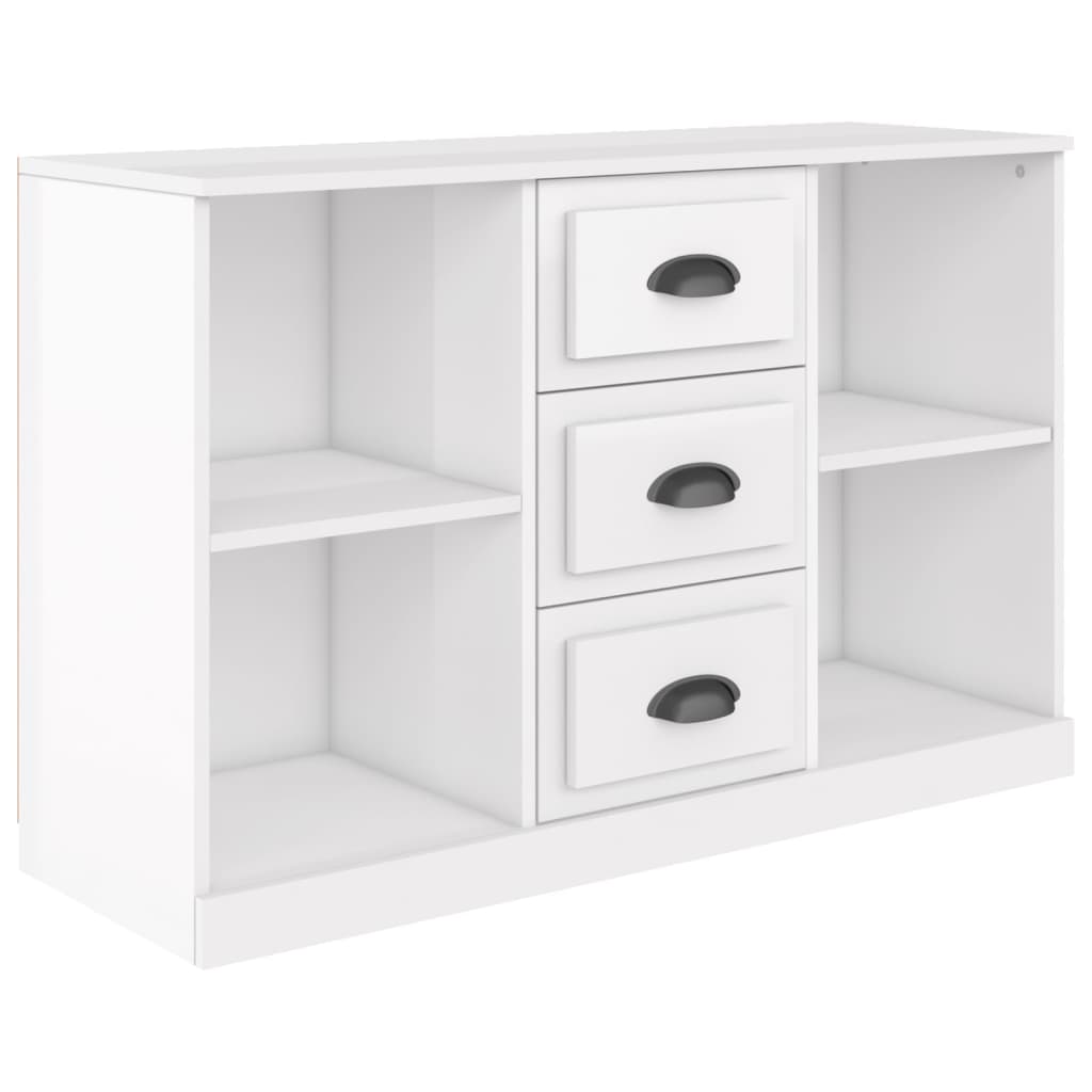 vidaXL Szafka, biała z połyskiem, 104,5x35,5x67,5 cm