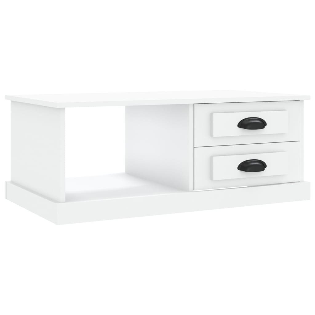 vidaXL Stolik kawowy, biały, 90x50x35, materiał drewnopochodny