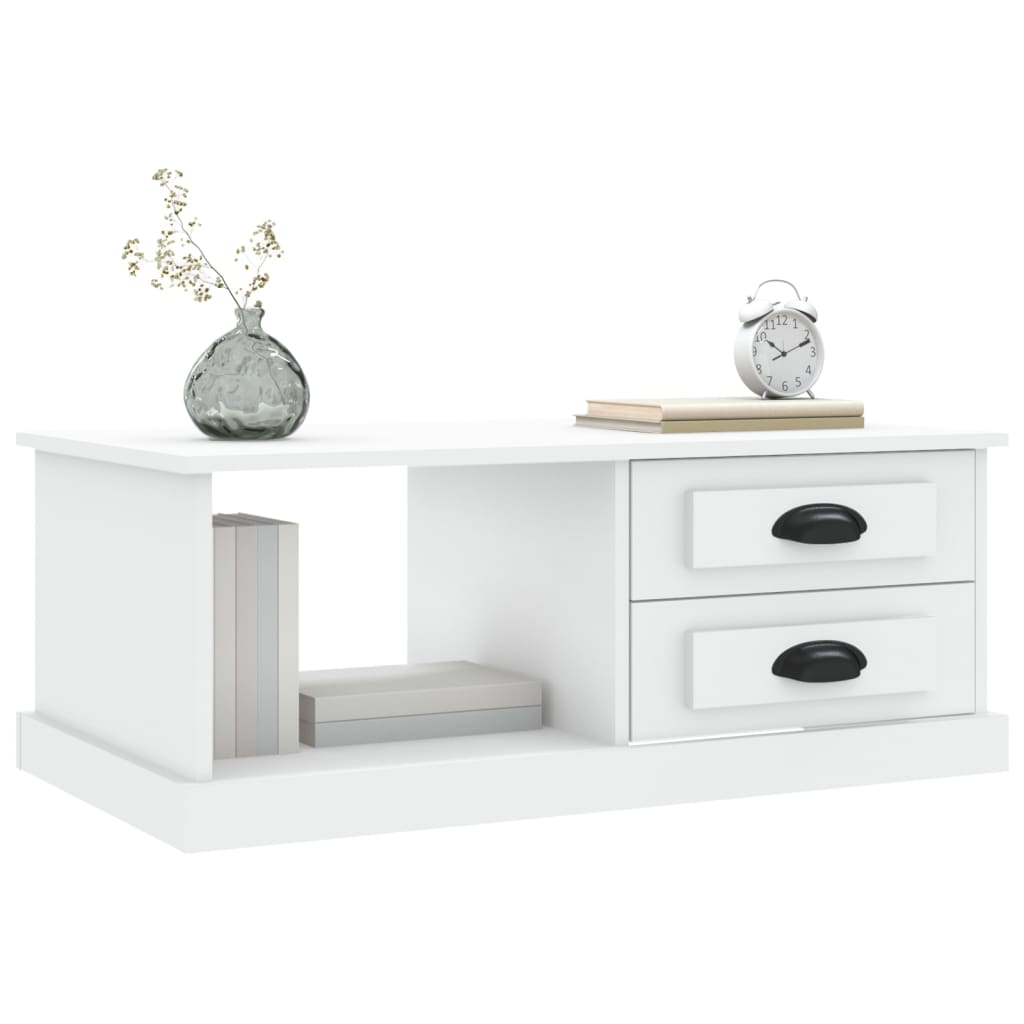 vidaXL Stolik kawowy, biały, 90x50x35, materiał drewnopochodny