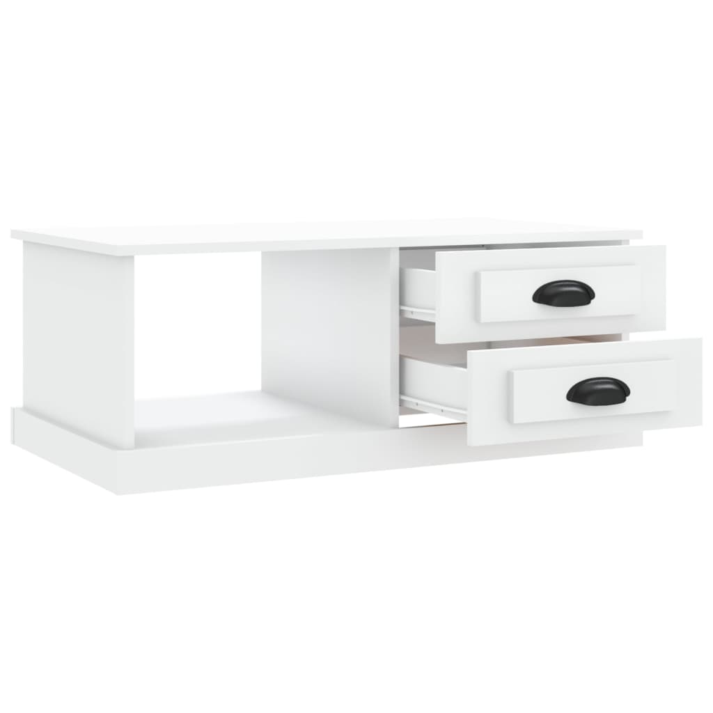 vidaXL Stolik kawowy, biały, 90x50x35, materiał drewnopochodny