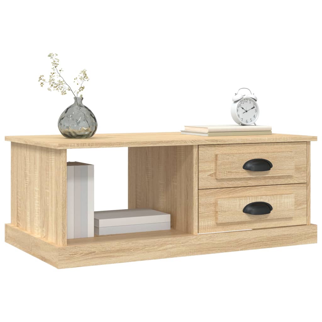 vidaXL Stolik kawowy, dąb sonoma, 90x50x35 cm, materiał drewnopochodny