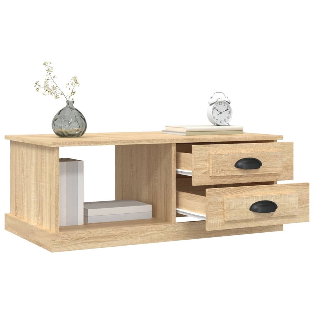 vidaXL Stolik kawowy, dąb sonoma, 90x50x35 cm, materiał drewnopochodny