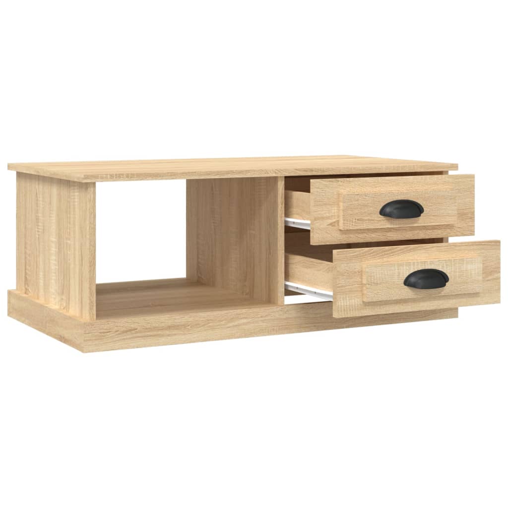 vidaXL Stolik kawowy, dąb sonoma, 90x50x35 cm, materiał drewnopochodny