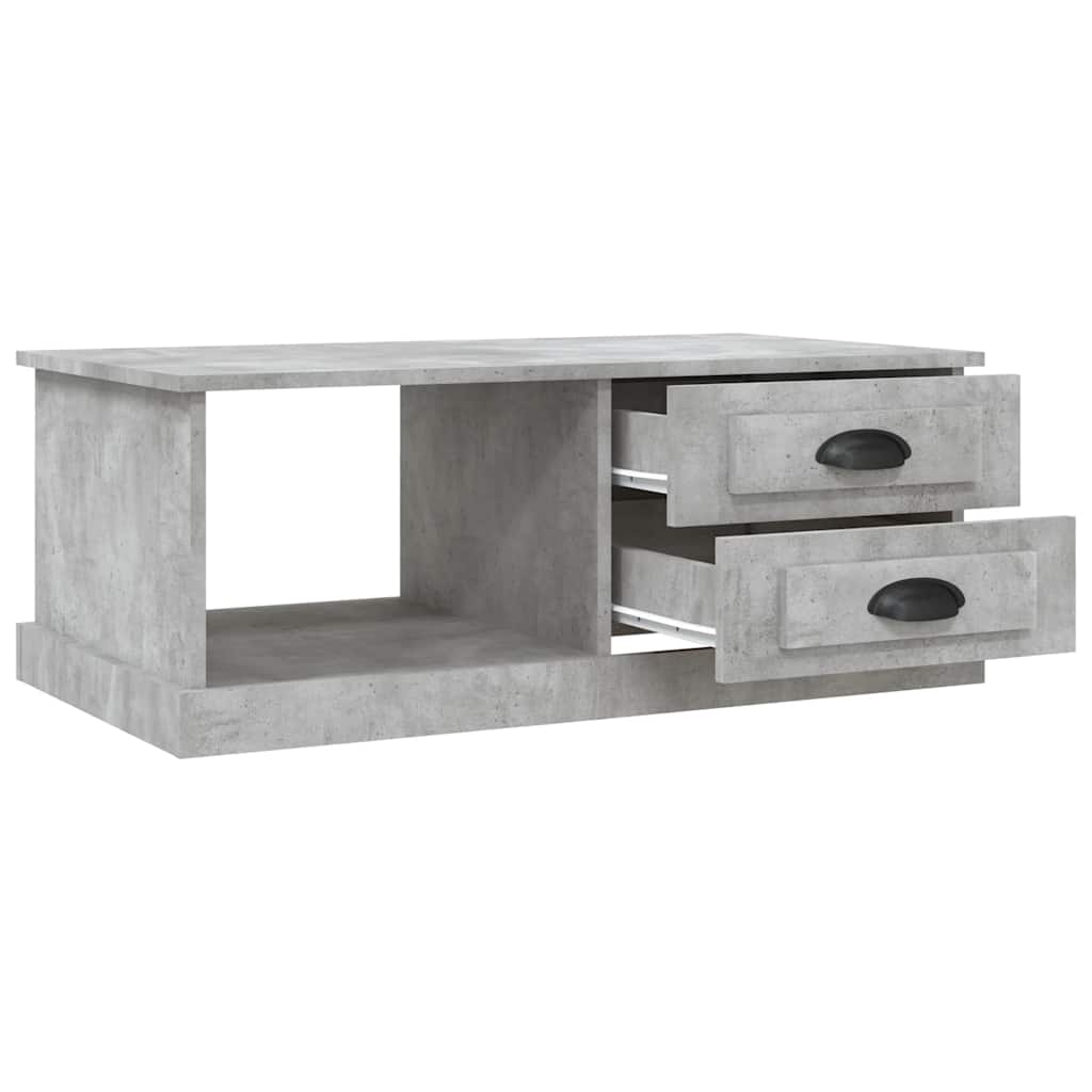 vidaXL Stolik kawowy, szarość betonu, 90x50x35 cm