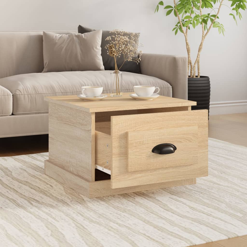vidaXL Stolik kawowy, dąb sonoma, 50x50x35 cm, materiał drewnopochodny