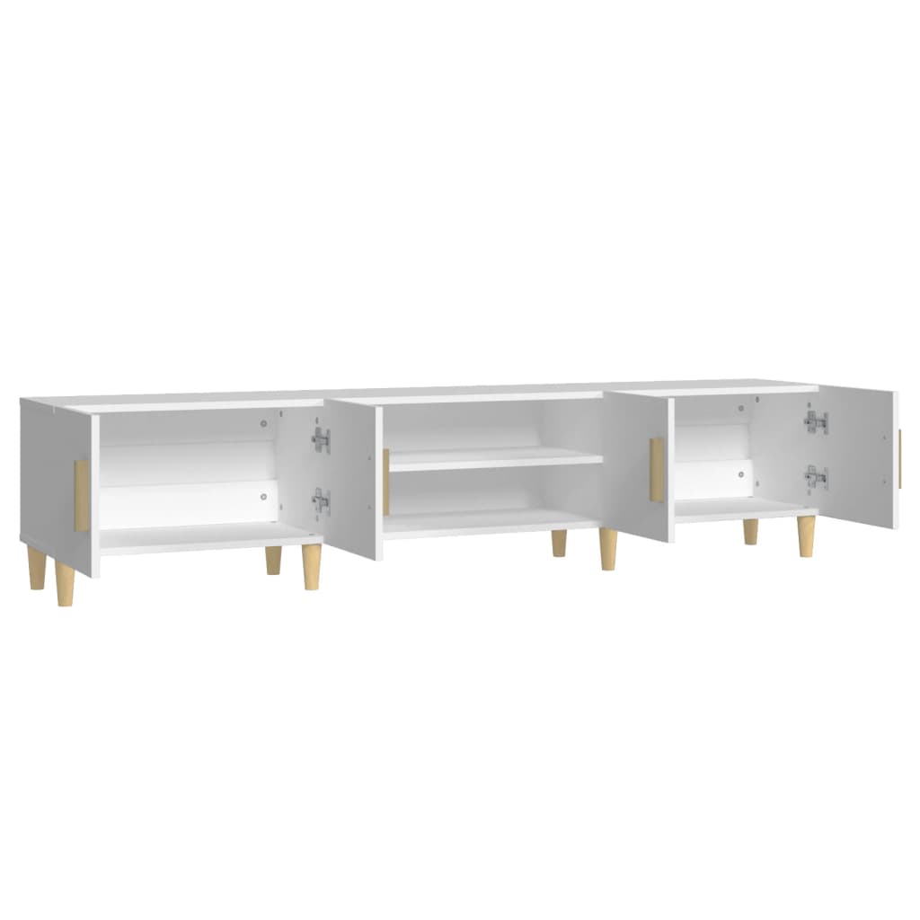 vidaXL Szafka RTV Biała 180x31,5x40 cm Drewno klejone