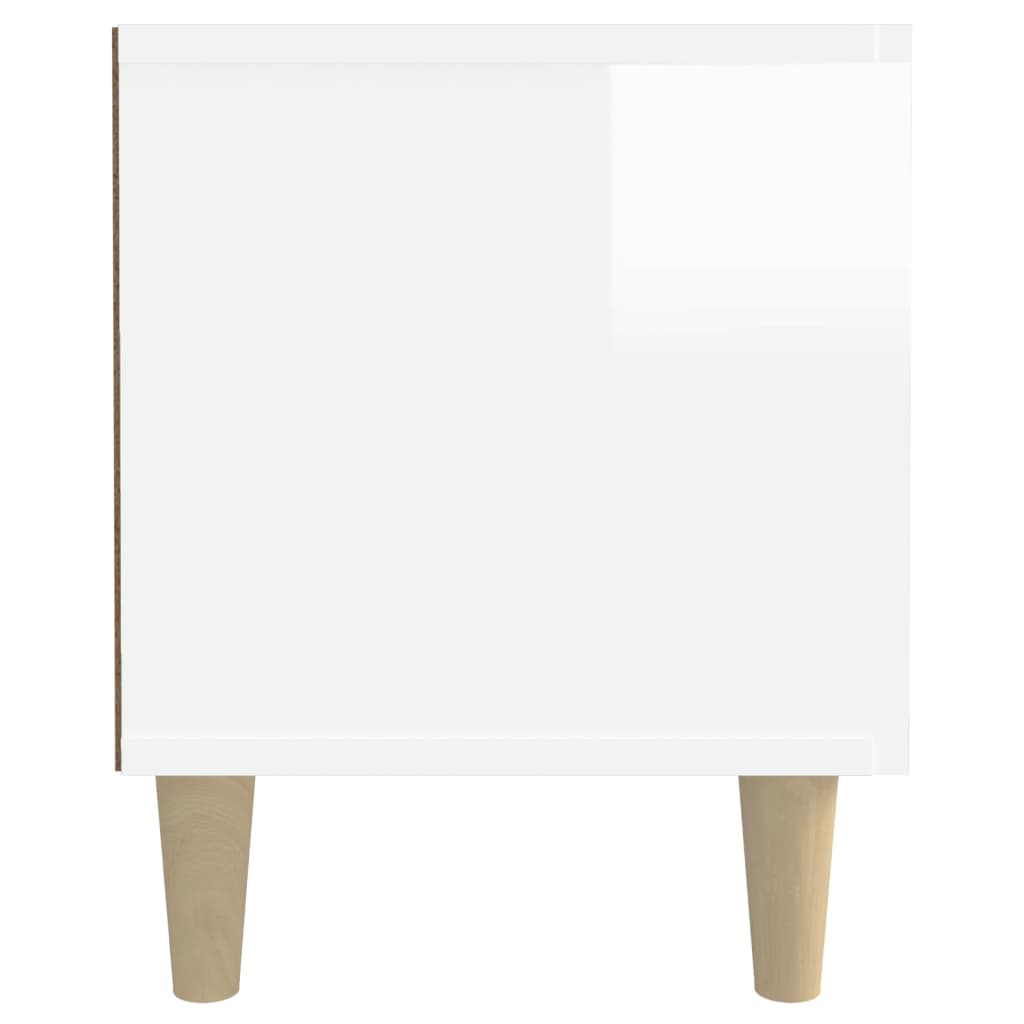 vidaXL Szafka pod TV, wysoki połysk, biała, 180x31,5x40 cm