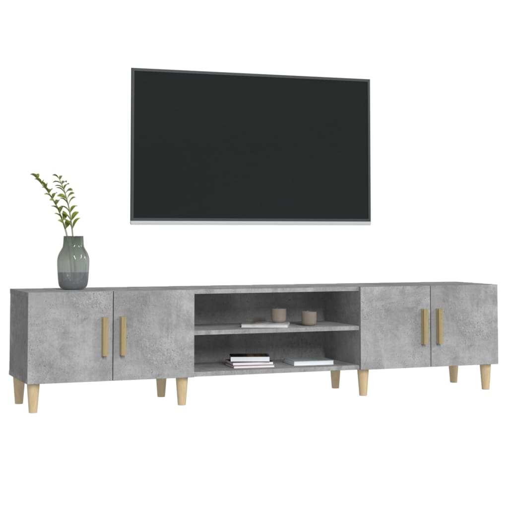 vidaXL Szafka pod TV, szarość betonu, 180x31,5x40 cm