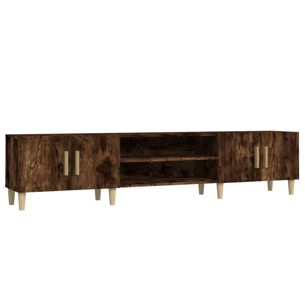 vidaXL Szafka pod TV, przydymiony dąb, 180x31,5x40 cm