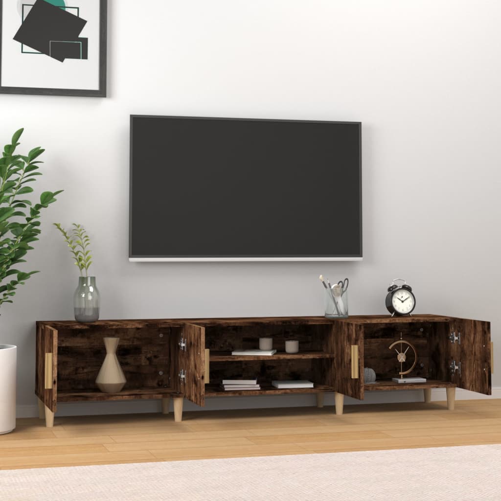 vidaXL Szafka pod TV, przydymiony dąb, 180x31,5x40 cm