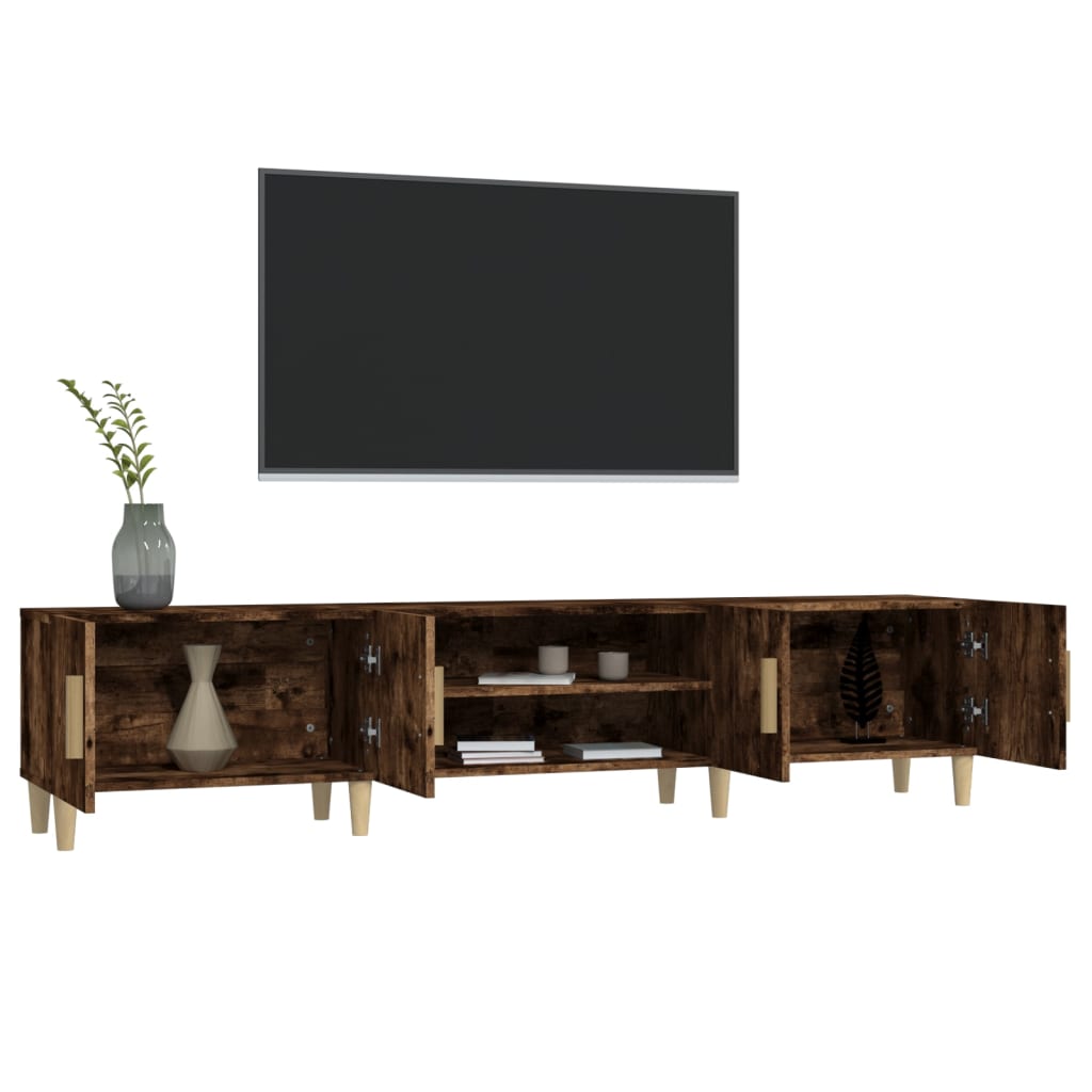 vidaXL Szafka pod TV, przydymiony dąb, 180x31,5x40 cm