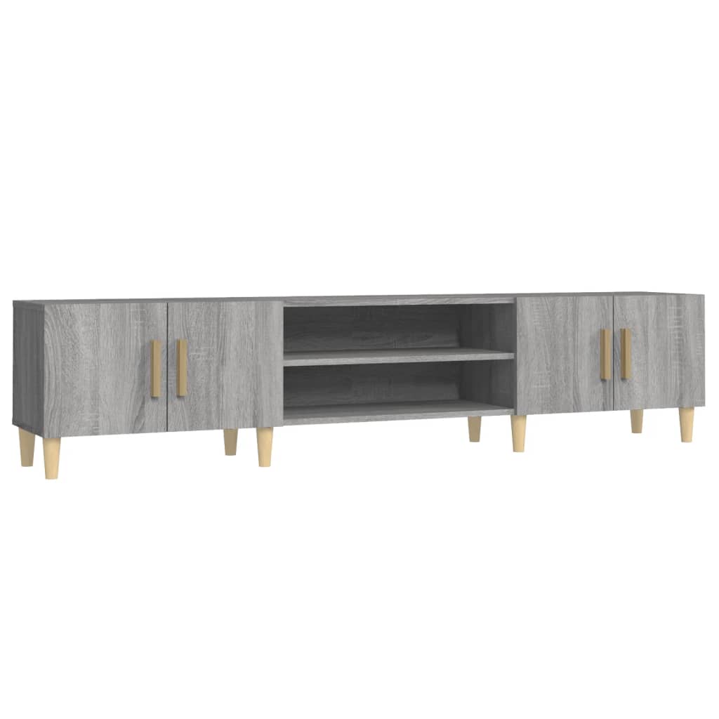 vidaXL Szafka pod TV, szary dąb sonoma, 180x31,5x40 cm