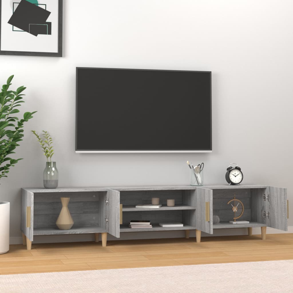 vidaXL Szafka pod TV, szary dąb sonoma, 180x31,5x40 cm