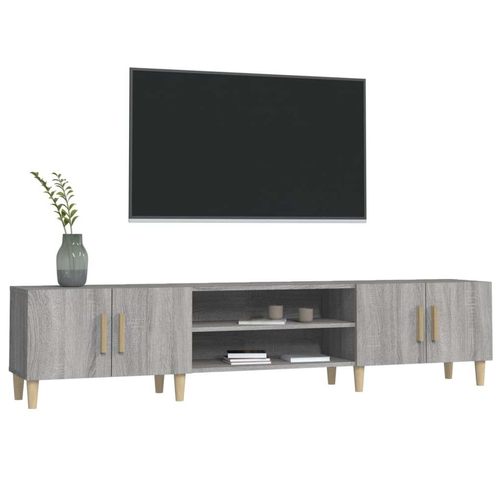 vidaXL Szafka pod TV, szary dąb sonoma, 180x31,5x40 cm
