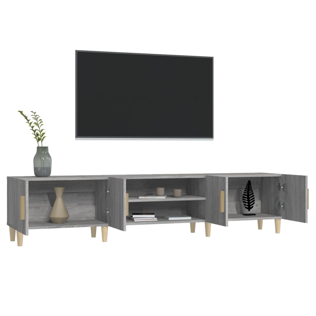 vidaXL Szafka pod TV, szary dąb sonoma, 180x31,5x40 cm