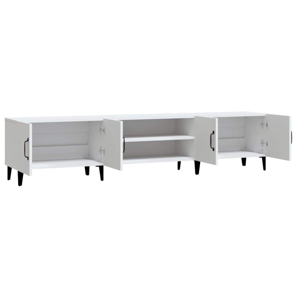 vidaXL Szafka RTV Biała 180x31,5x40 cm Drewno klejone