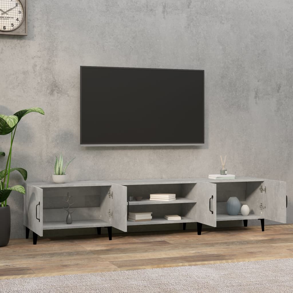 vidaXL Szafka pod TV, szarość betonu, 180x31,5x40 cm