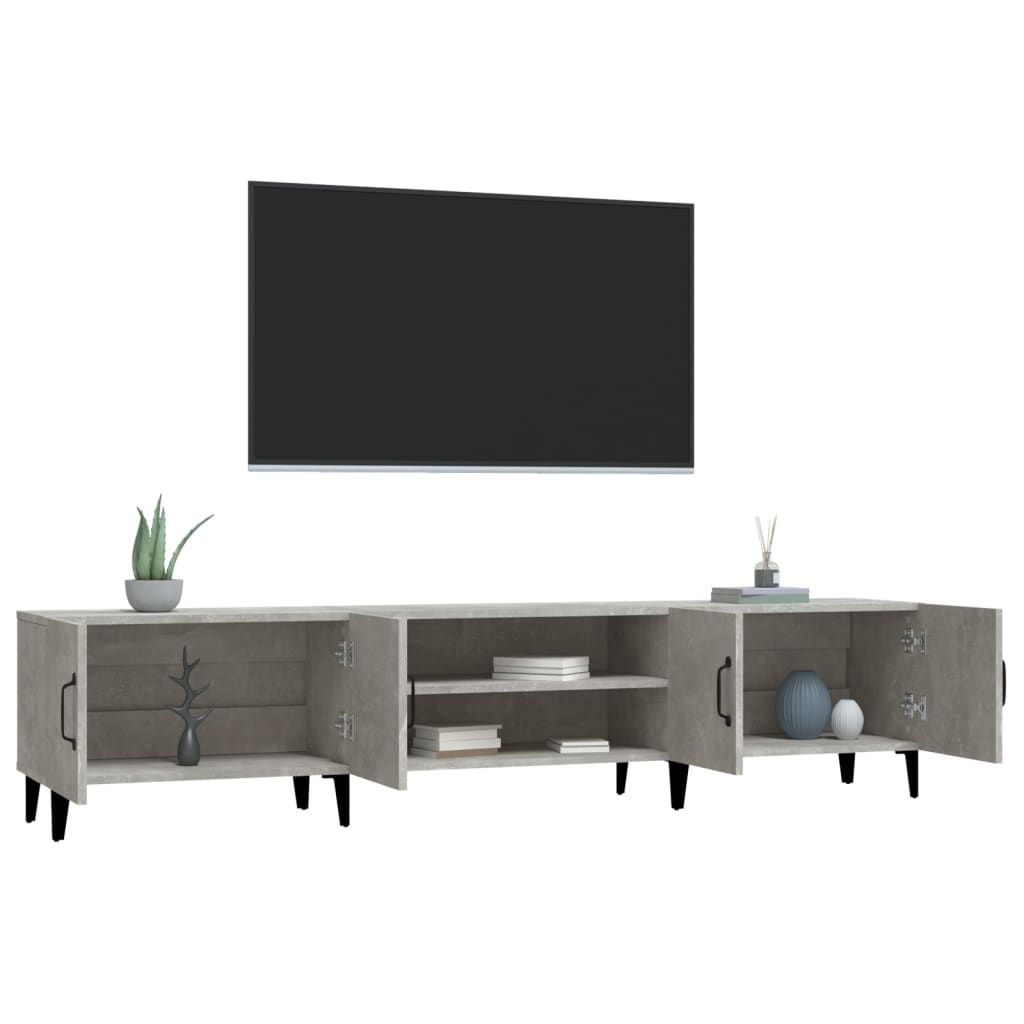 vidaXL Szafka pod TV, szarość betonu, 180x31,5x40 cm
