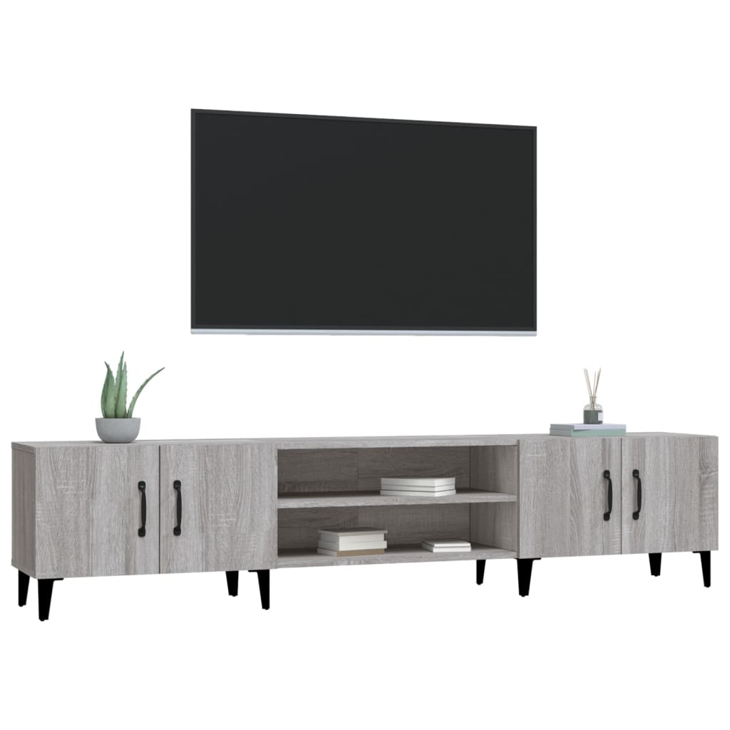 vidaXL Szafka pod TV, szary dąb sonoma, 180x31,5x40 cm