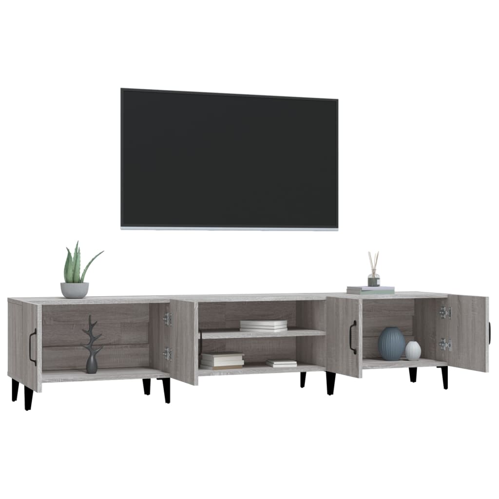 vidaXL Szafka pod TV, szary dąb sonoma, 180x31,5x40 cm