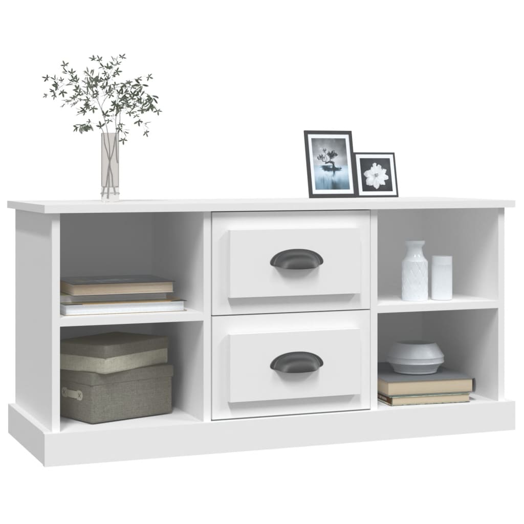 vidaXL Szafka pod TV, biała, 99,5x35,5x48 cm, materiał drewnopochodny