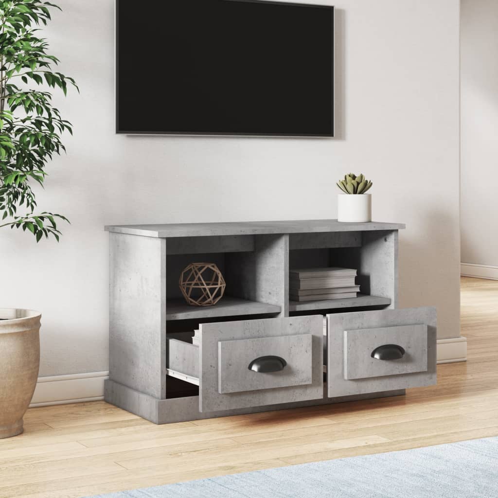 vidaXL Szafka pod TV, szary beton, 80x35x50cm, materiał drewnopochodny