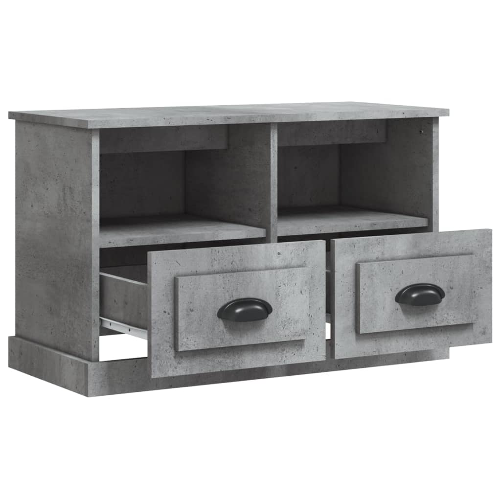 vidaXL Szafka pod TV, szary beton, 80x35x50cm, materiał drewnopochodny