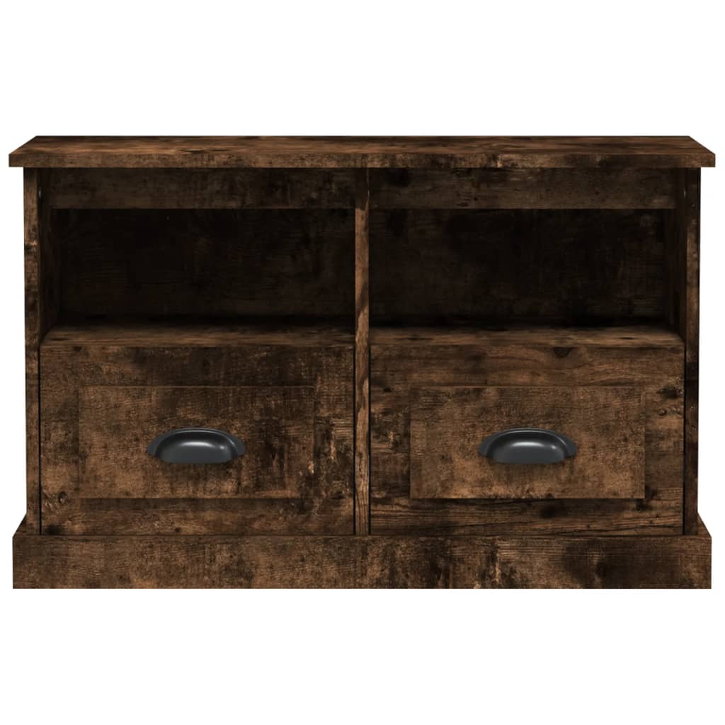 vidaXL Szafka pod TV, przydymiony dąb, 80x35x50 cm