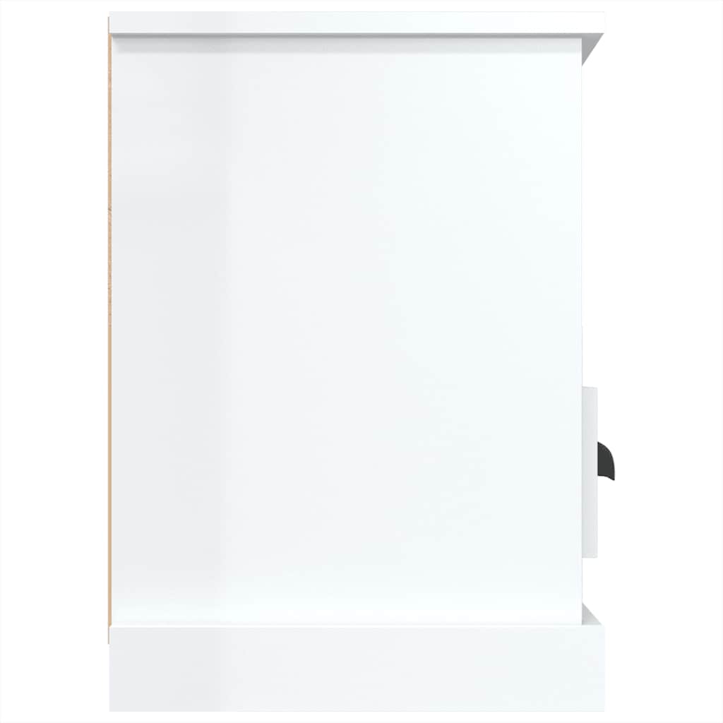 vidaXL Szafka pod TV, wysoki połysk, biała, 100x35x50 cm