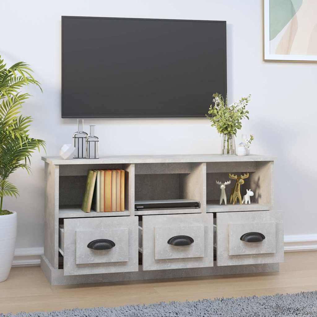vidaXL Szafka pod TV, szarość betonu, 100x35x50 cm