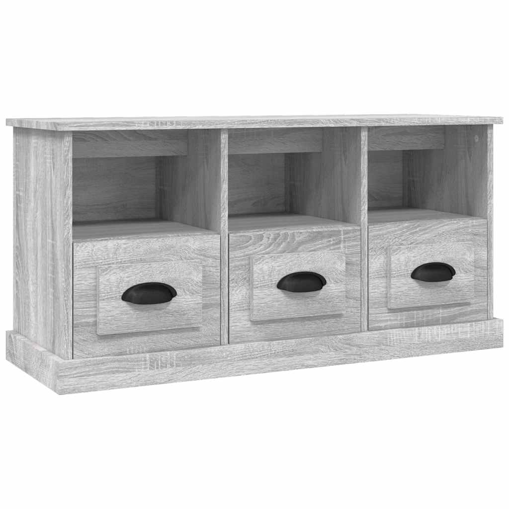 vidaXL Szafka pod TV, szary dąb sonoma, 100x35x50 cm