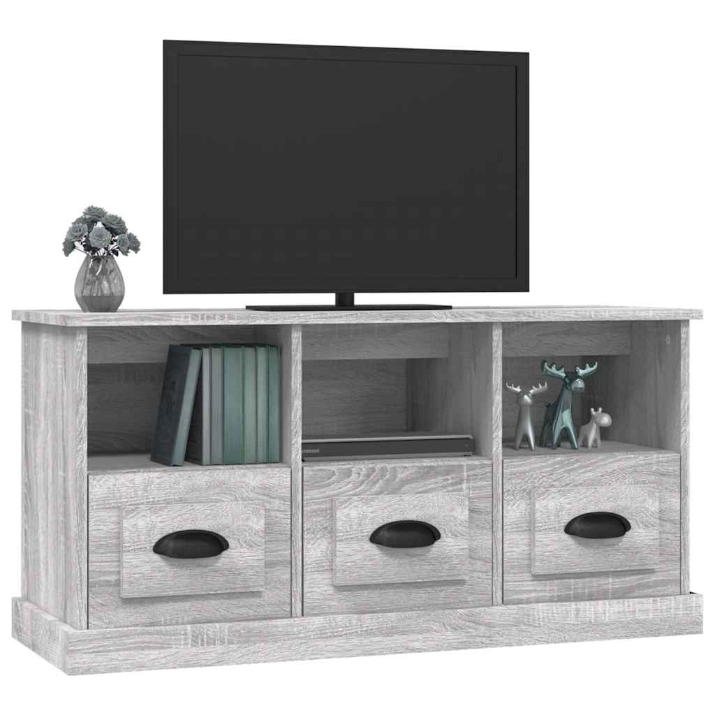 vidaXL Szafka pod TV, szary dąb sonoma, 100x35x50 cm