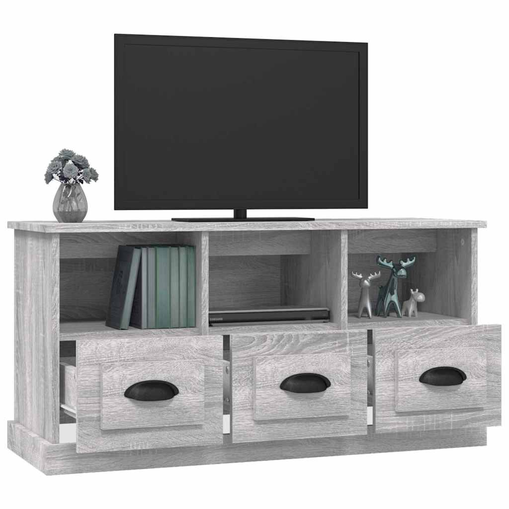 vidaXL Szafka pod TV, szary dąb sonoma, 100x35x50 cm
