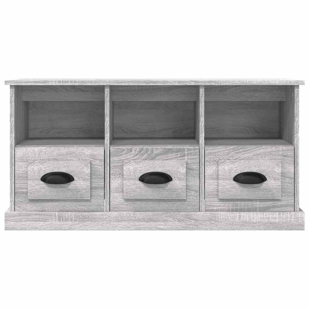 vidaXL Szafka pod TV, szary dąb sonoma, 100x35x50 cm