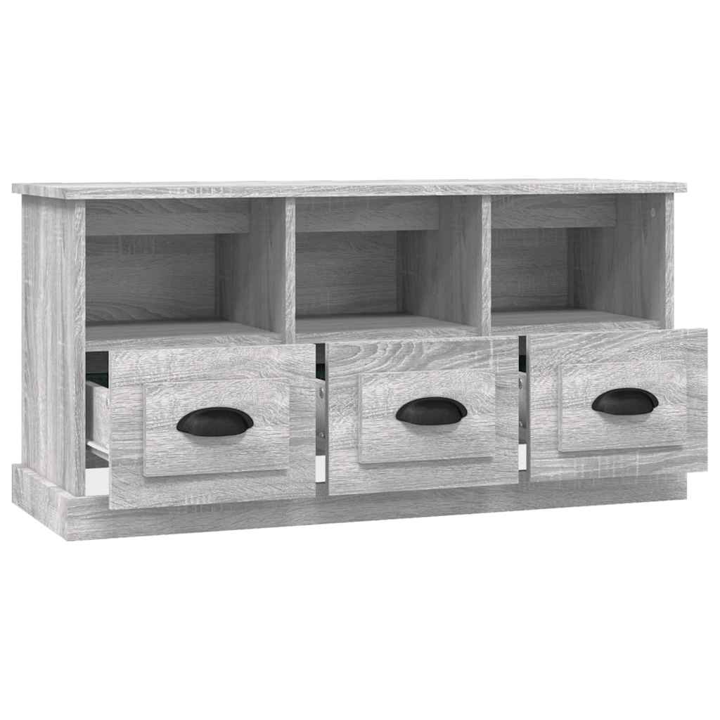 vidaXL Szafka pod TV, szary dąb sonoma, 100x35x50 cm