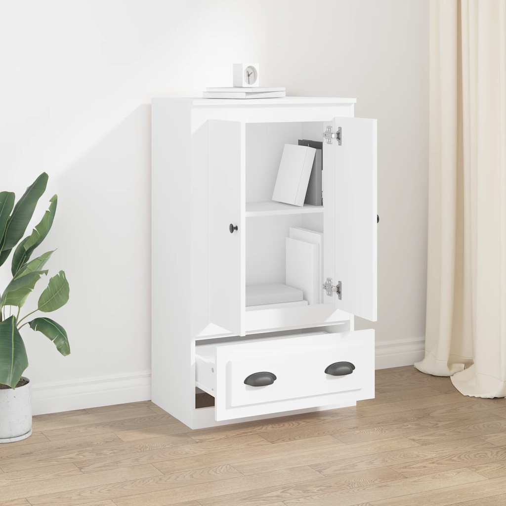 vidaXL Kredens, biały, 60x35,5x103,5 cm, materiał drewnopochodny