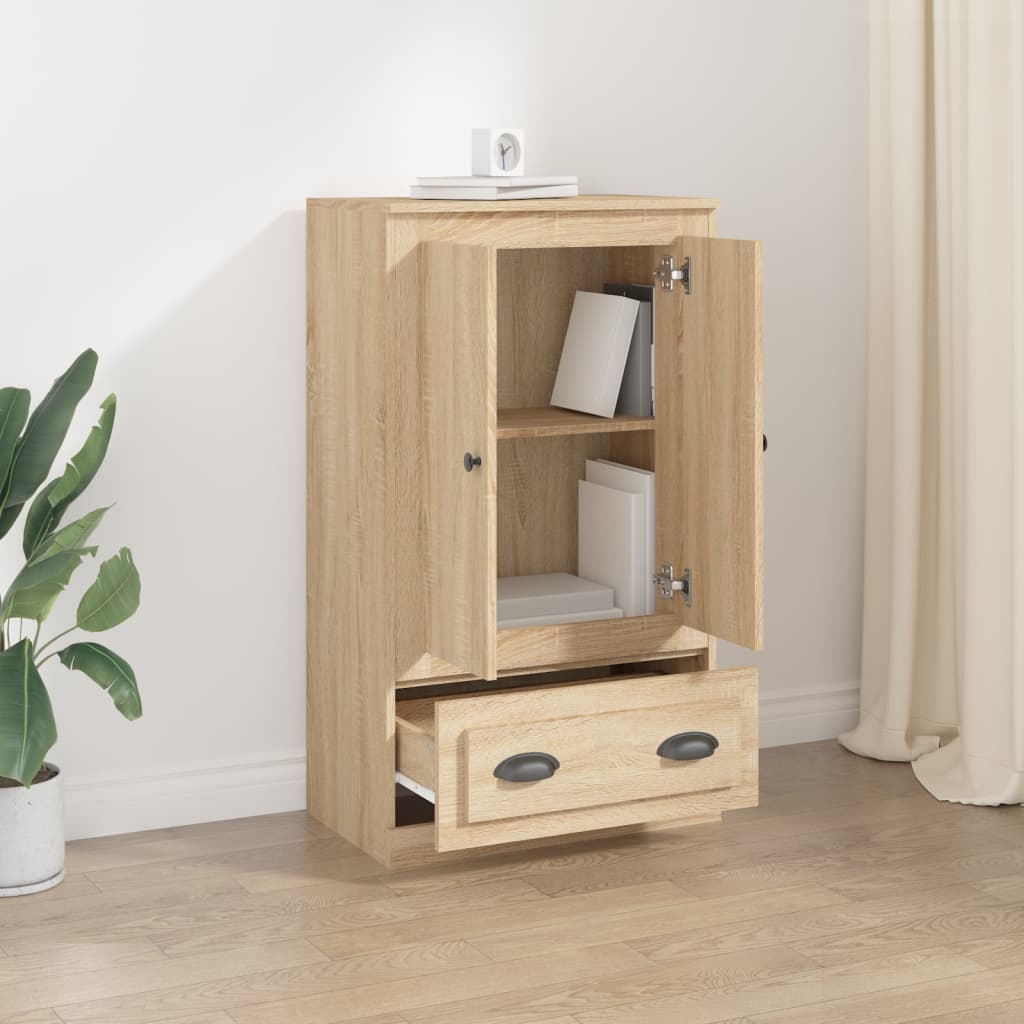 vidaXL Kredens, dąb sonoma, 60x35,5x103,5 cm, materiał drewnopochodny