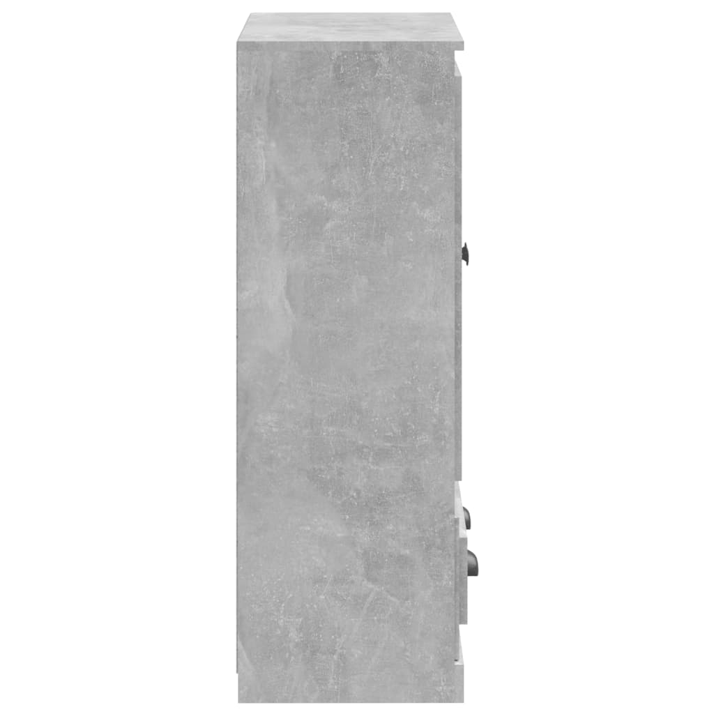 vidaXL Kredens, szarość betonu, 60x35,5x103,5 cm