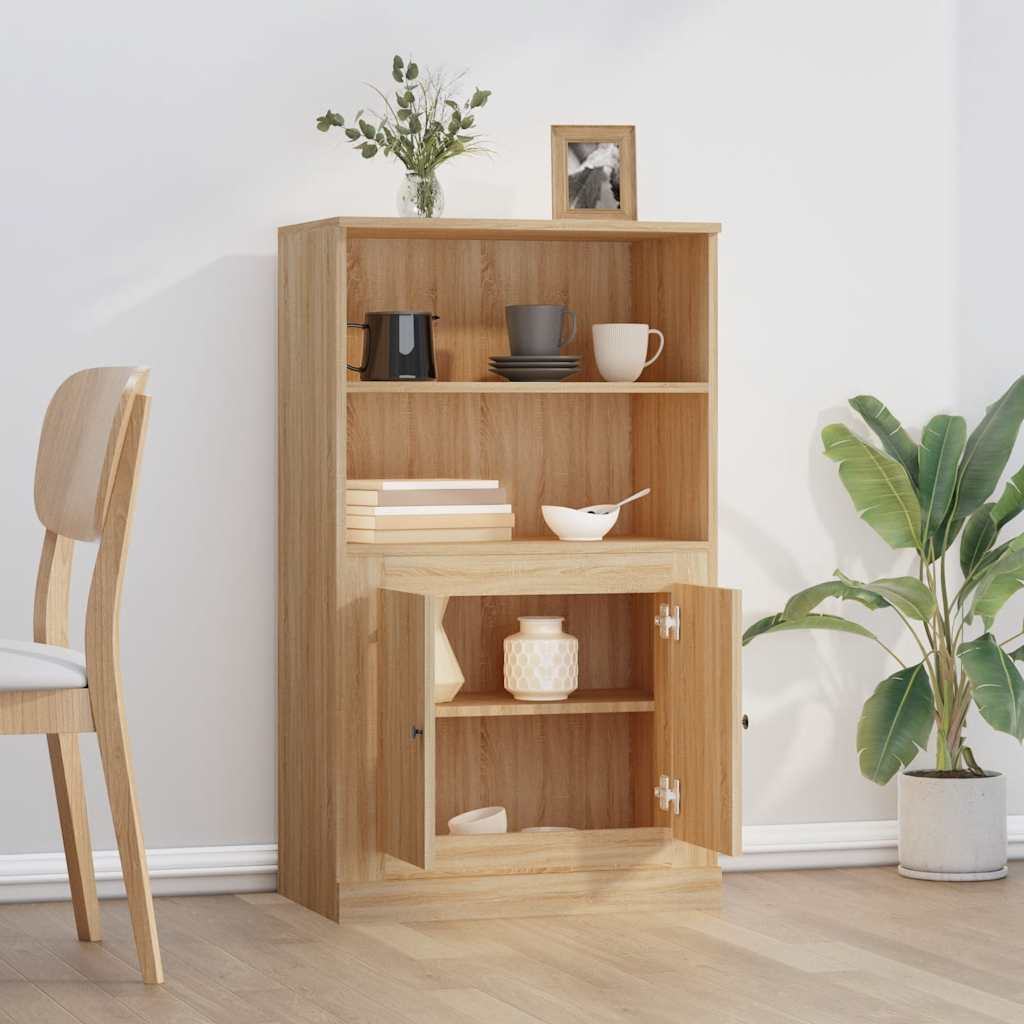vidaXL Kredens, dąb sonoma, 60x35,5x103,5 cm, materiał drewnopochodny